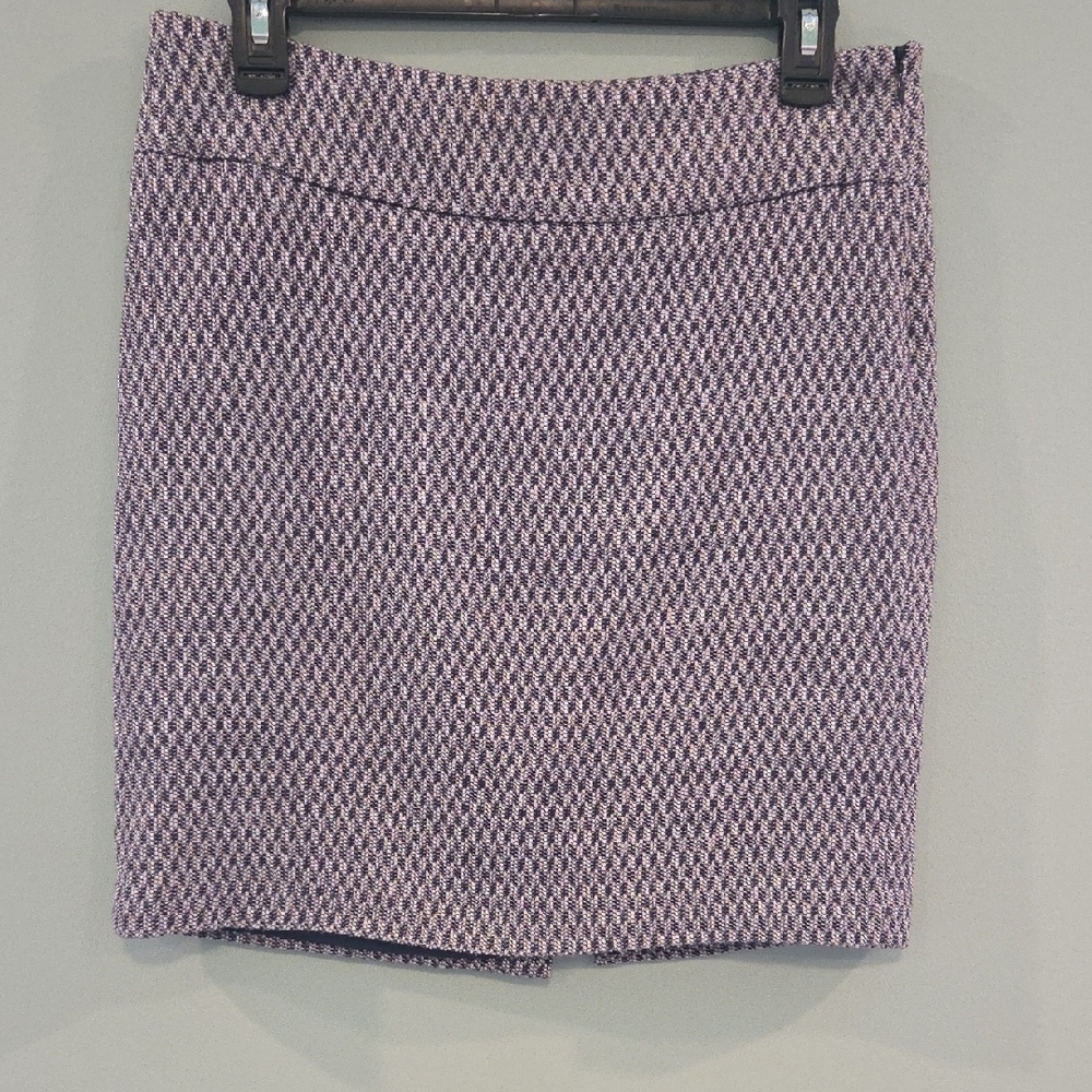 The Limited Navy Blue, Tan And Cream Mini Pencil Skirt Size 4 Fully Lined